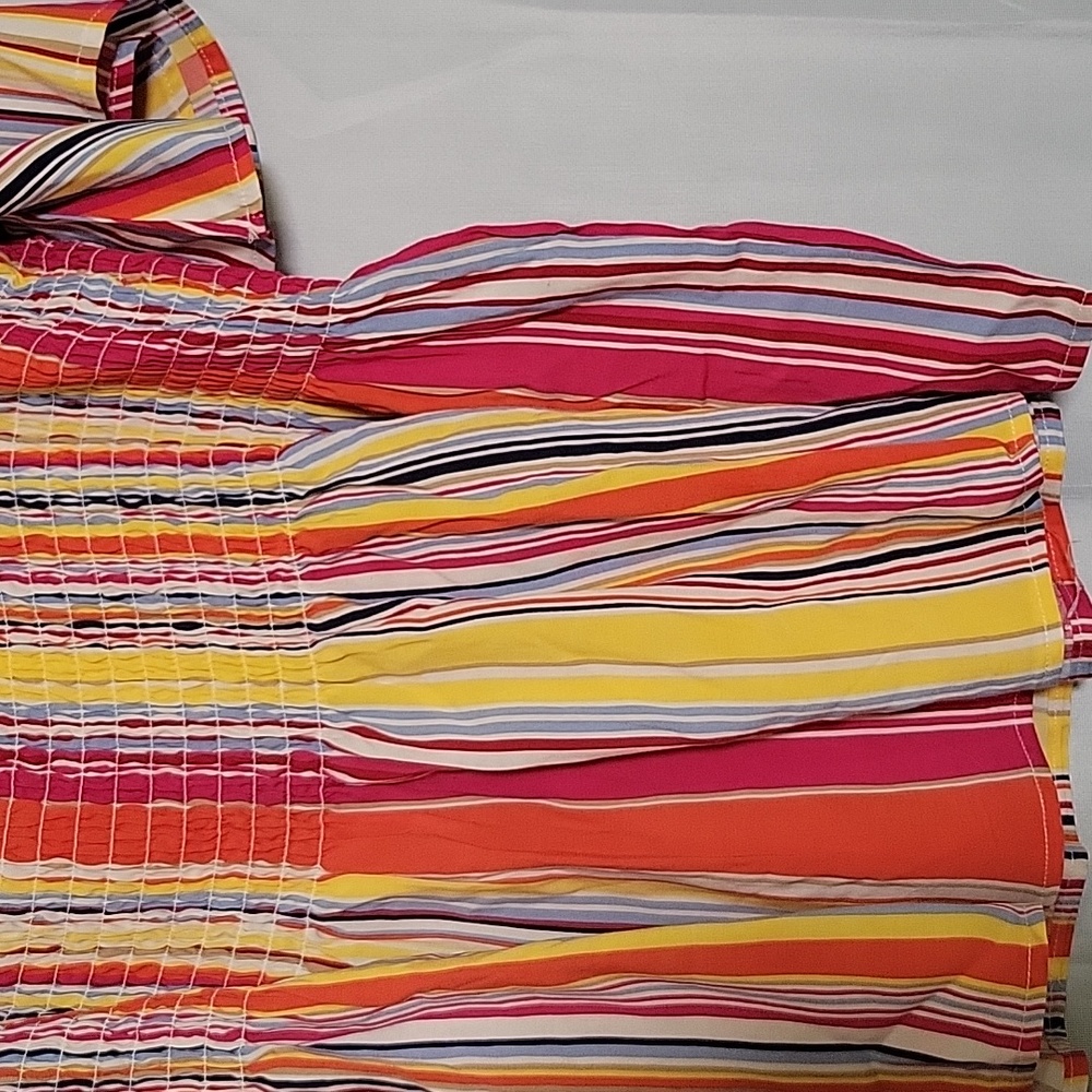 Nordstrom Bobeau Smocked Stripe Top Sz L NWT - Picture 3 of 8